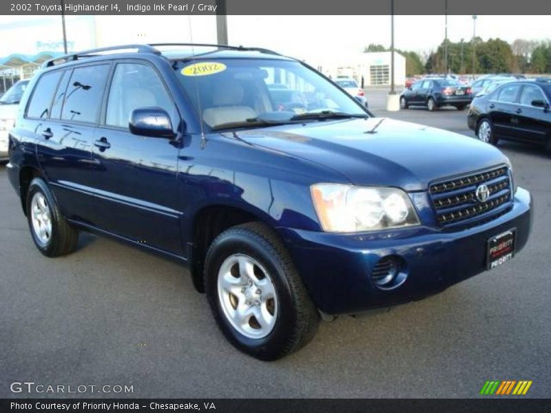 Indigo Ink Pearl / Gray 2002 Toyota Highlander I4