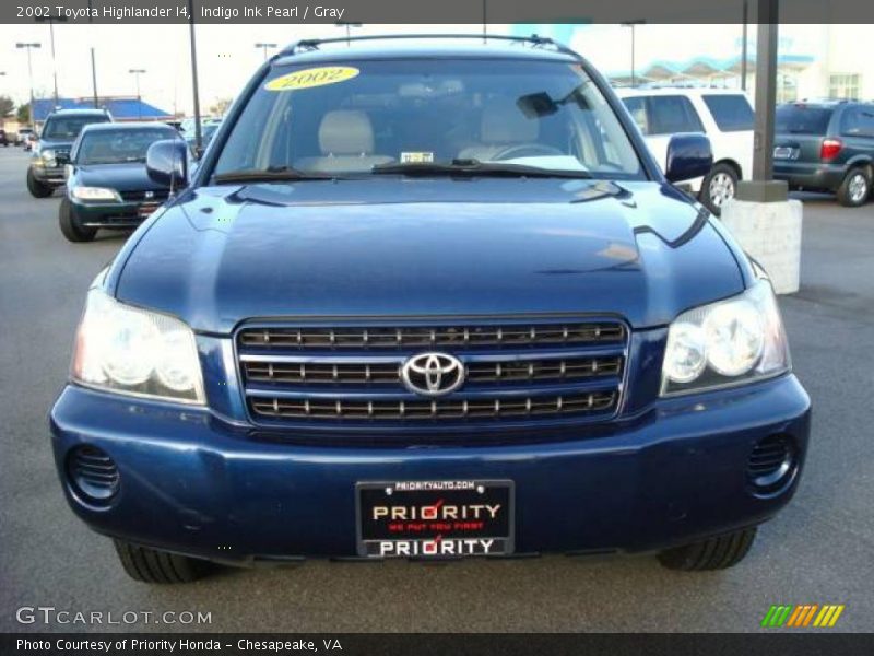 Indigo Ink Pearl / Gray 2002 Toyota Highlander I4