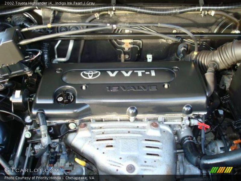 Indigo Ink Pearl / Gray 2002 Toyota Highlander I4