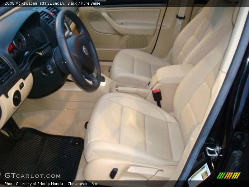 Black / Pure Beige 2008 Volkswagen Jetta SE Sedan