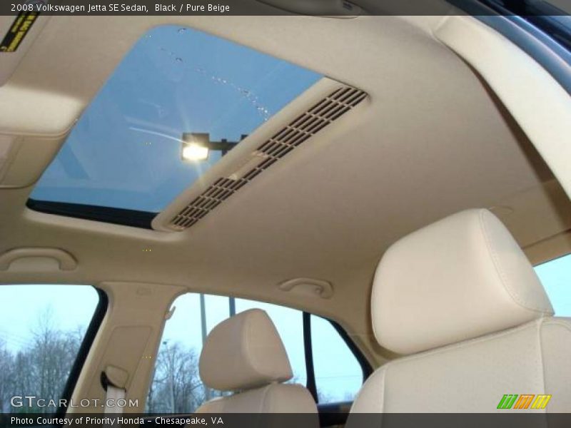 Black / Pure Beige 2008 Volkswagen Jetta SE Sedan