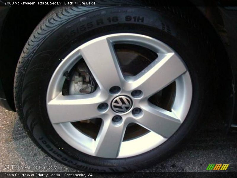 Black / Pure Beige 2008 Volkswagen Jetta SE Sedan