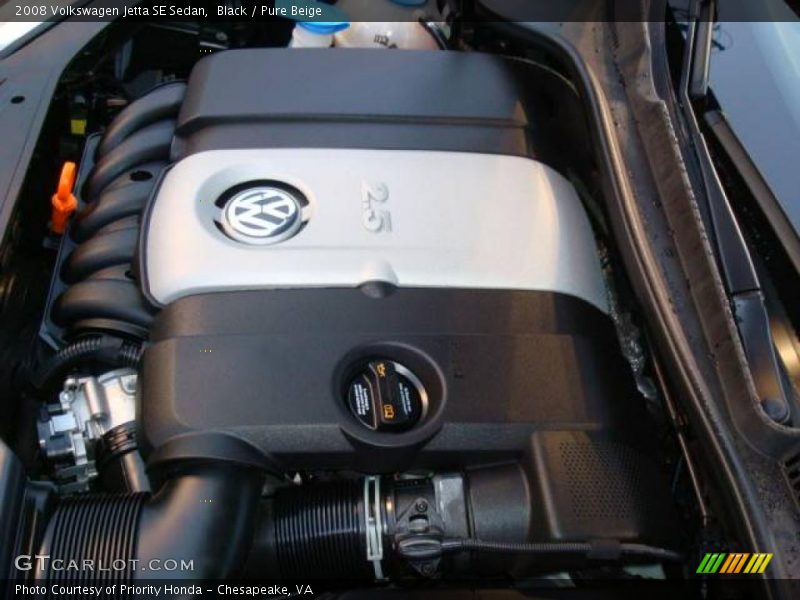 Black / Pure Beige 2008 Volkswagen Jetta SE Sedan