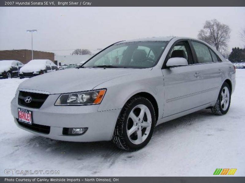 Bright Silver / Gray 2007 Hyundai Sonata SE V6