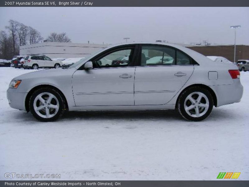 Bright Silver / Gray 2007 Hyundai Sonata SE V6