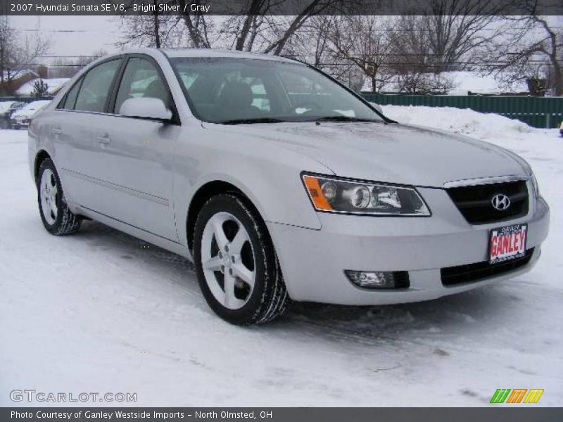 Bright Silver / Gray 2007 Hyundai Sonata SE V6