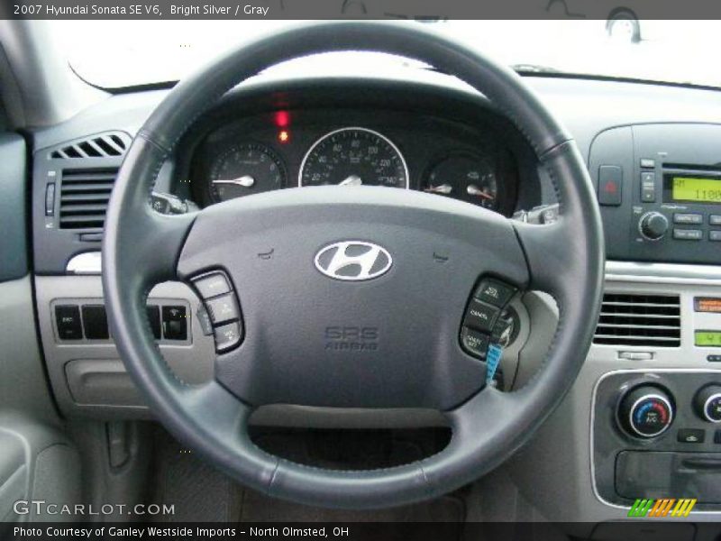 Bright Silver / Gray 2007 Hyundai Sonata SE V6