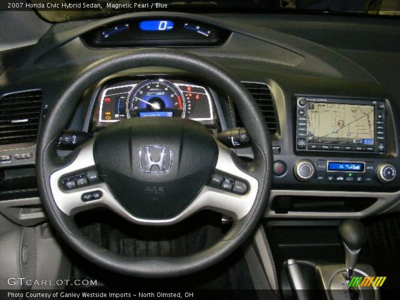 Magnetic Pearl / Blue 2007 Honda Civic Hybrid Sedan