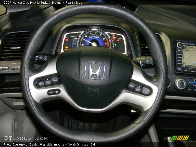 Magnetic Pearl / Blue 2007 Honda Civic Hybrid Sedan