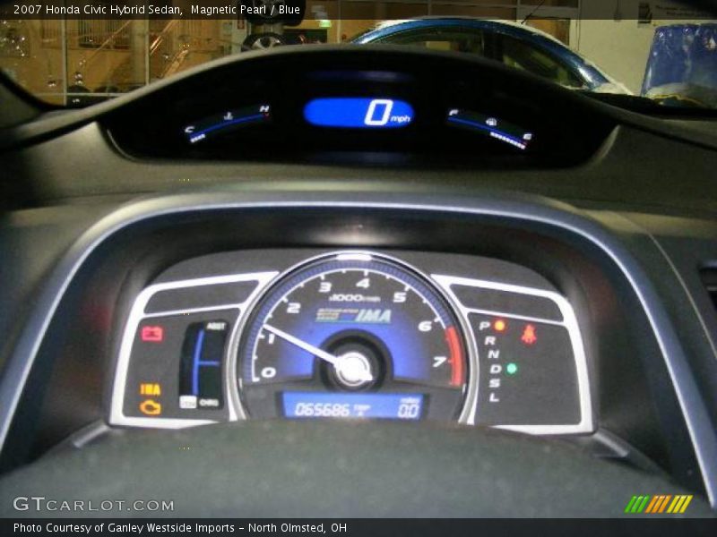 Magnetic Pearl / Blue 2007 Honda Civic Hybrid Sedan