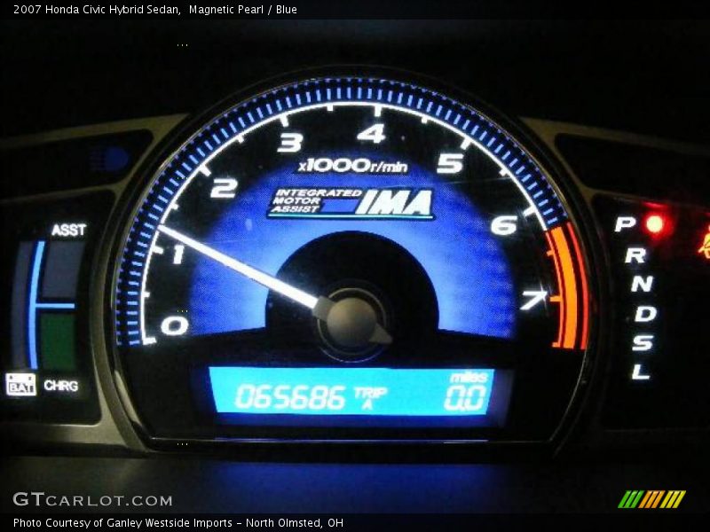 Magnetic Pearl / Blue 2007 Honda Civic Hybrid Sedan