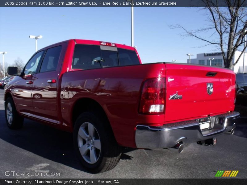 Flame Red / Dark Slate/Medium Graystone 2009 Dodge Ram 1500 Big Horn Edition Crew Cab