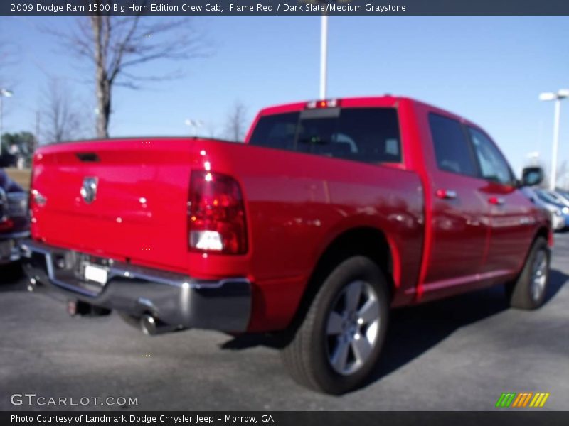 Flame Red / Dark Slate/Medium Graystone 2009 Dodge Ram 1500 Big Horn Edition Crew Cab