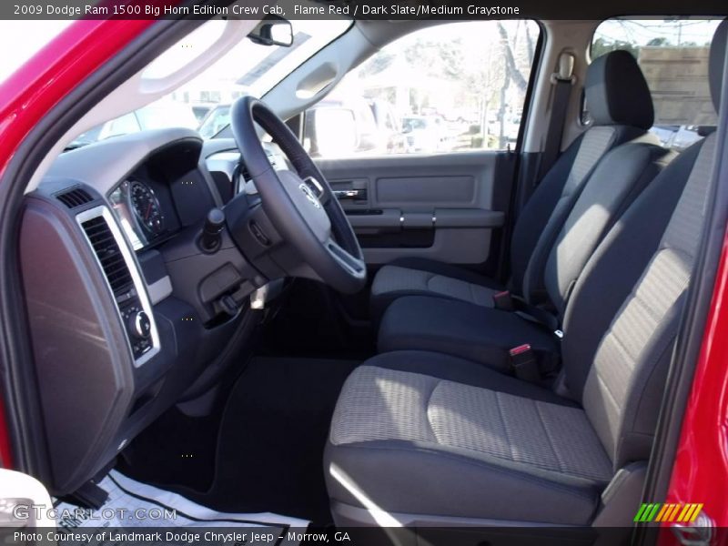Flame Red / Dark Slate/Medium Graystone 2009 Dodge Ram 1500 Big Horn Edition Crew Cab