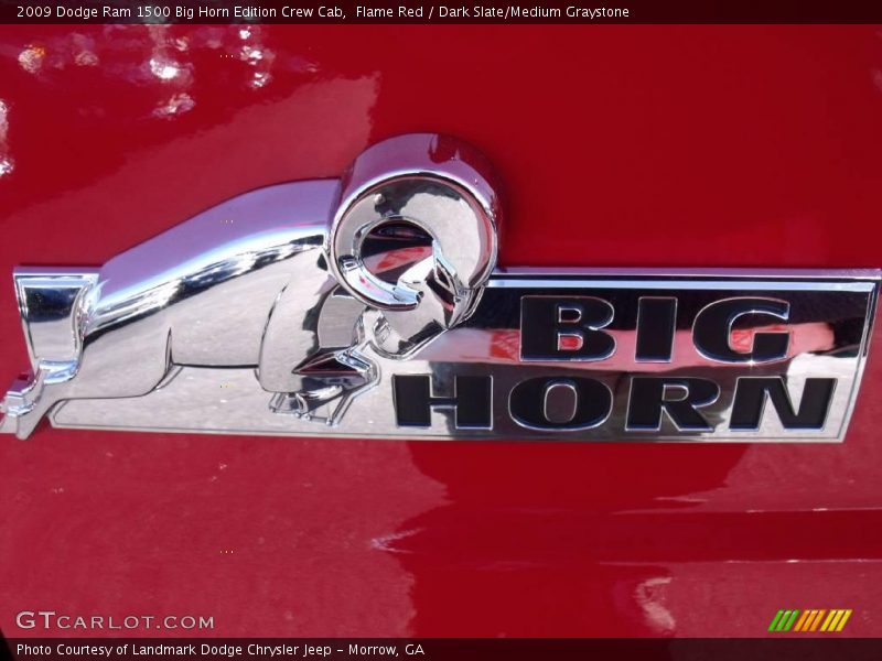 Flame Red / Dark Slate/Medium Graystone 2009 Dodge Ram 1500 Big Horn Edition Crew Cab