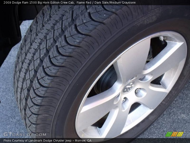 Flame Red / Dark Slate/Medium Graystone 2009 Dodge Ram 1500 Big Horn Edition Crew Cab