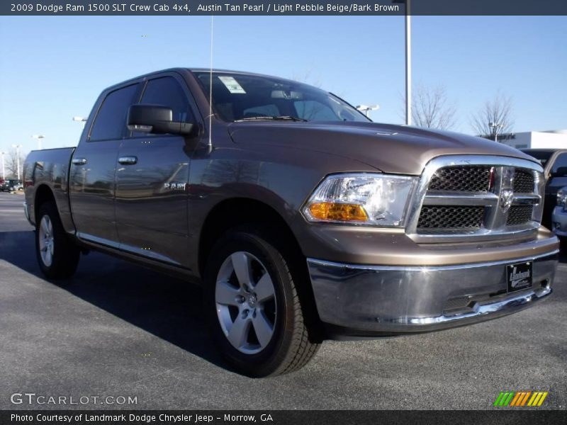 Austin Tan Pearl / Light Pebble Beige/Bark Brown 2009 Dodge Ram 1500 SLT Crew Cab 4x4