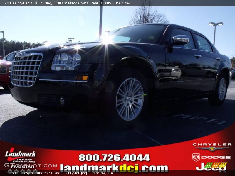 Brilliant Black Crystal Pearl / Dark Slate Gray 2010 Chrysler 300 Touring