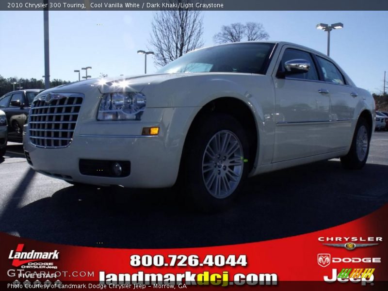 Cool Vanilla White / Dark Khaki/Light Graystone 2010 Chrysler 300 Touring