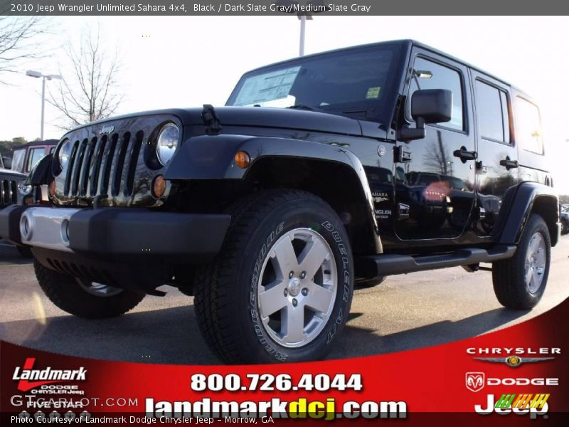 Black / Dark Slate Gray/Medium Slate Gray 2010 Jeep Wrangler Unlimited Sahara 4x4