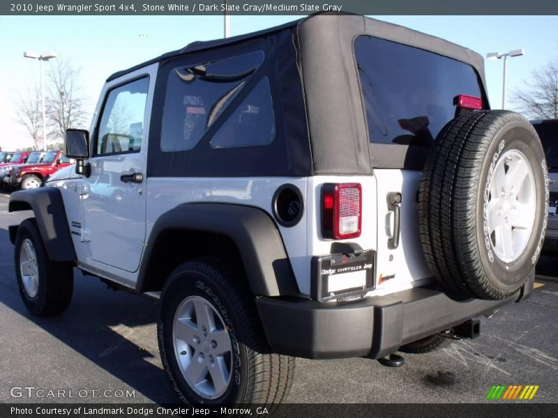 Stone White / Dark Slate Gray/Medium Slate Gray 2010 Jeep Wrangler Sport 4x4