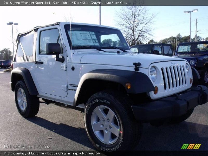 Stone White / Dark Slate Gray/Medium Slate Gray 2010 Jeep Wrangler Sport 4x4