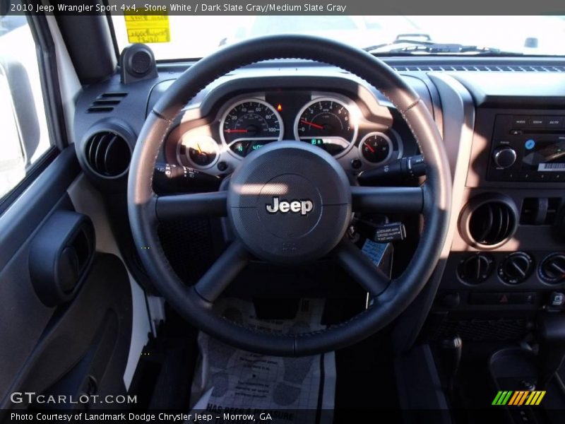 Stone White / Dark Slate Gray/Medium Slate Gray 2010 Jeep Wrangler Sport 4x4