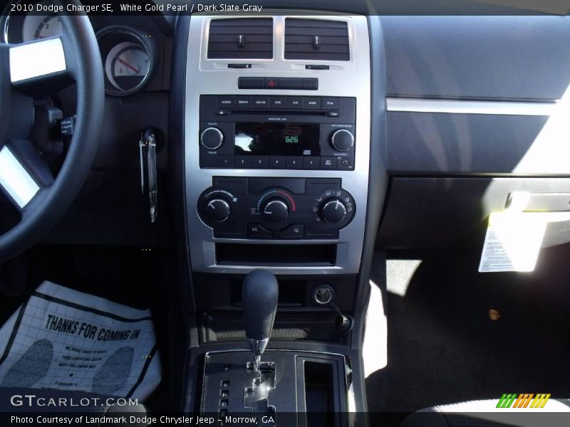 White Gold Pearl / Dark Slate Gray 2010 Dodge Charger SE