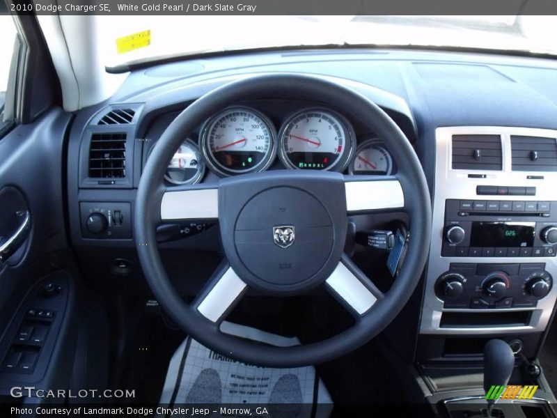 White Gold Pearl / Dark Slate Gray 2010 Dodge Charger SE