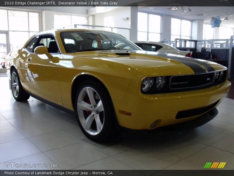 Detonator Yellow / Dark Slate Gray 2010 Dodge Challenger SRT8