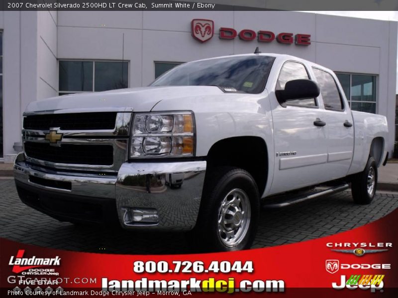 Summit White / Ebony 2007 Chevrolet Silverado 2500HD LT Crew Cab