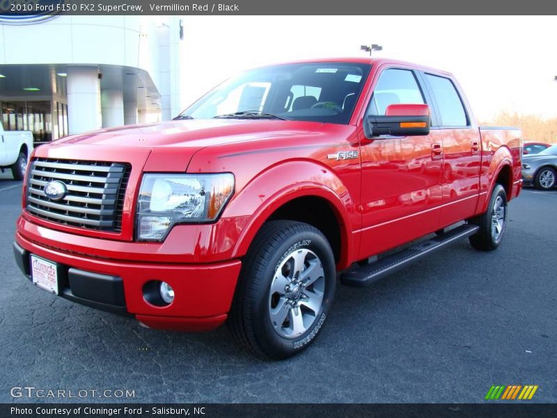 Vermillion Red / Black 2010 Ford F150 FX2 SuperCrew