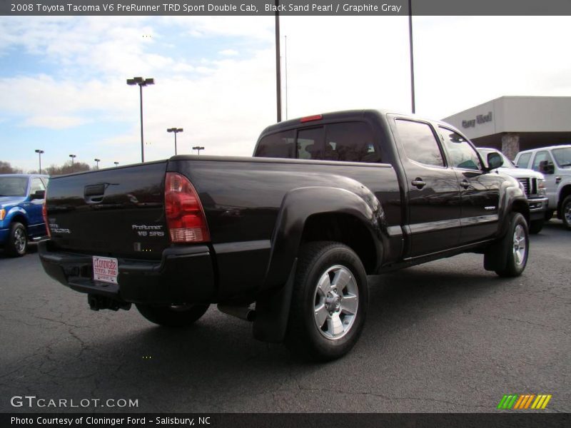 Black Sand Pearl / Graphite Gray 2008 Toyota Tacoma V6 PreRunner TRD Sport Double Cab