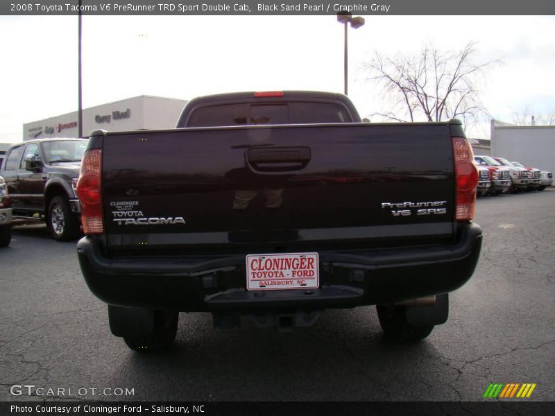 Black Sand Pearl / Graphite Gray 2008 Toyota Tacoma V6 PreRunner TRD Sport Double Cab