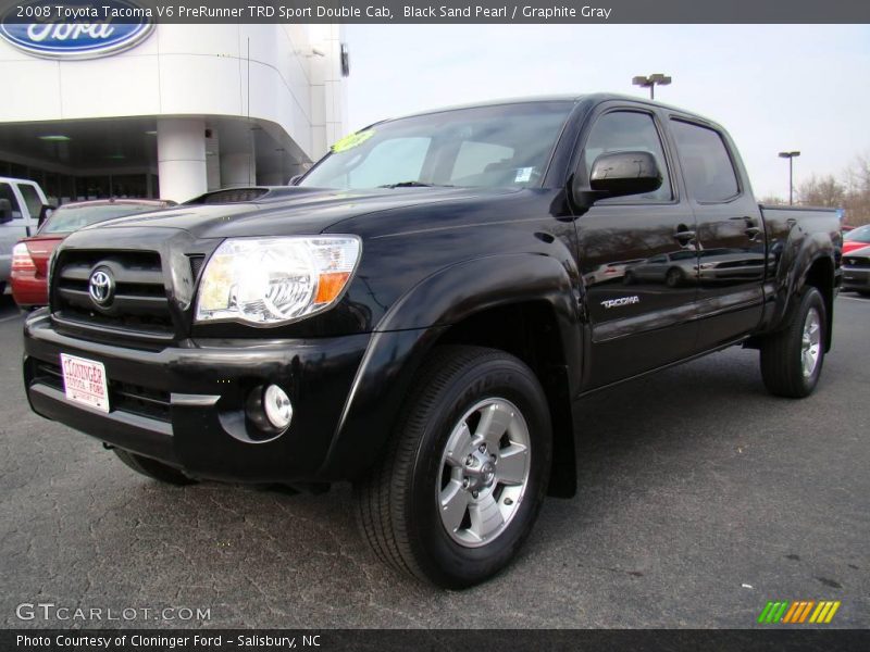 Black Sand Pearl / Graphite Gray 2008 Toyota Tacoma V6 PreRunner TRD Sport Double Cab