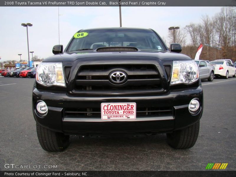 Black Sand Pearl / Graphite Gray 2008 Toyota Tacoma V6 PreRunner TRD Sport Double Cab