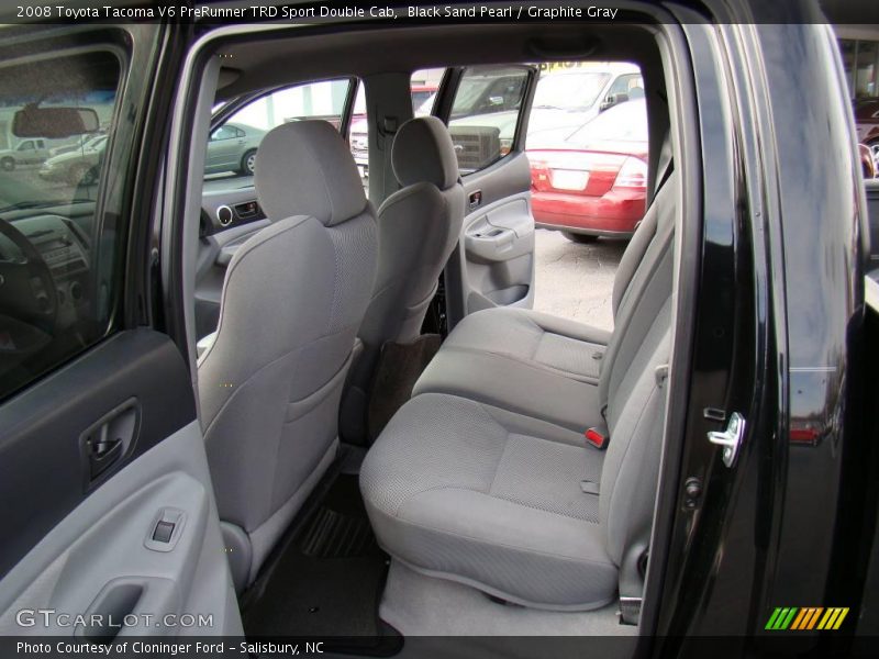 Black Sand Pearl / Graphite Gray 2008 Toyota Tacoma V6 PreRunner TRD Sport Double Cab