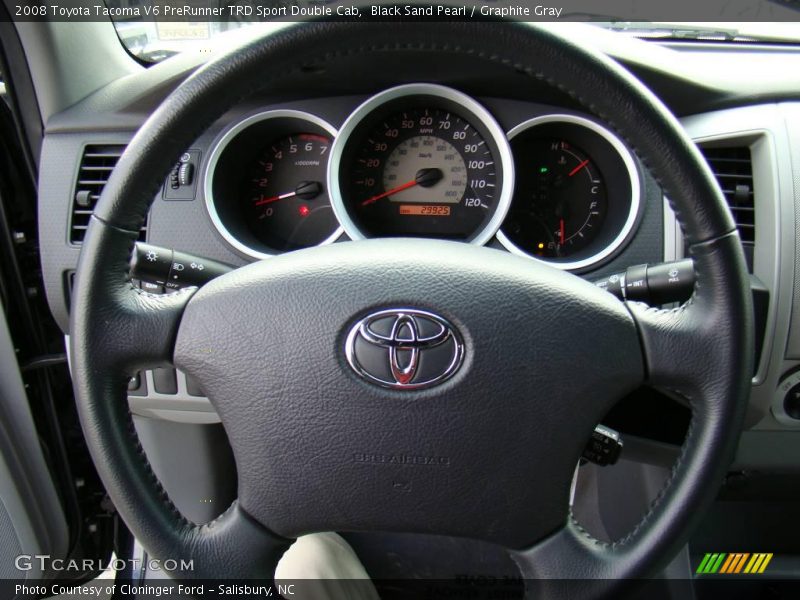 Black Sand Pearl / Graphite Gray 2008 Toyota Tacoma V6 PreRunner TRD Sport Double Cab