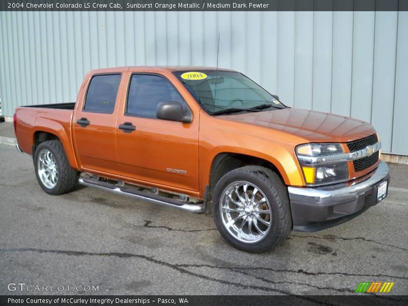 Sunburst Orange Metallic / Medium Dark Pewter 2004 Chevrolet Colorado LS Crew Cab