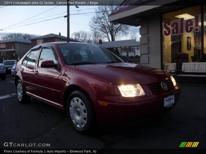 Canyon Red Metallic / Beige 1999 Volkswagen Jetta GL Sedan