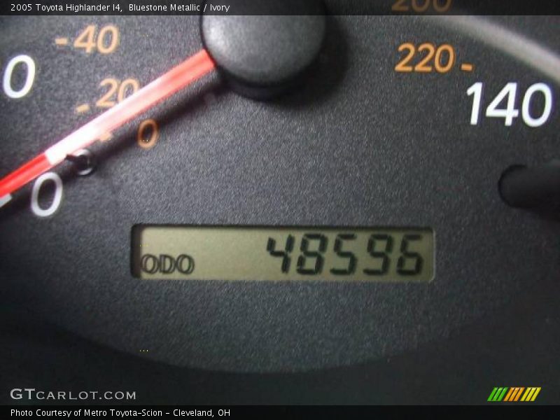 Bluestone Metallic / Ivory 2005 Toyota Highlander I4