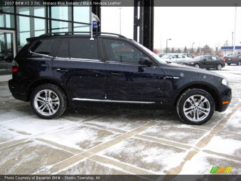 Monaco Blue Metallic / Black Nevada Leather 2007 BMW X3 3.0si