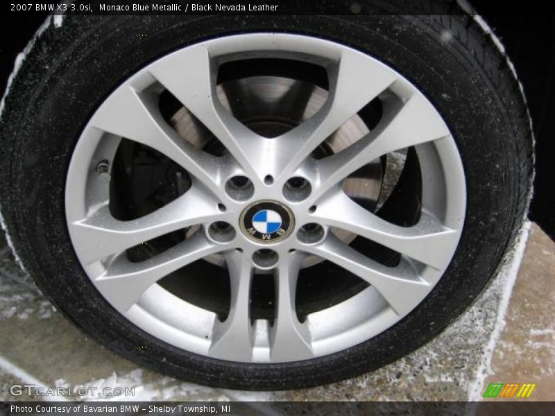 Monaco Blue Metallic / Black Nevada Leather 2007 BMW X3 3.0si