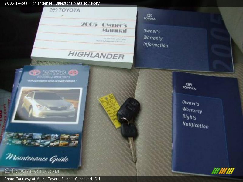Bluestone Metallic / Ivory 2005 Toyota Highlander I4
