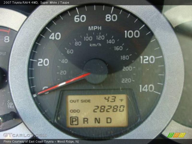 Super White / Taupe 2007 Toyota RAV4 4WD