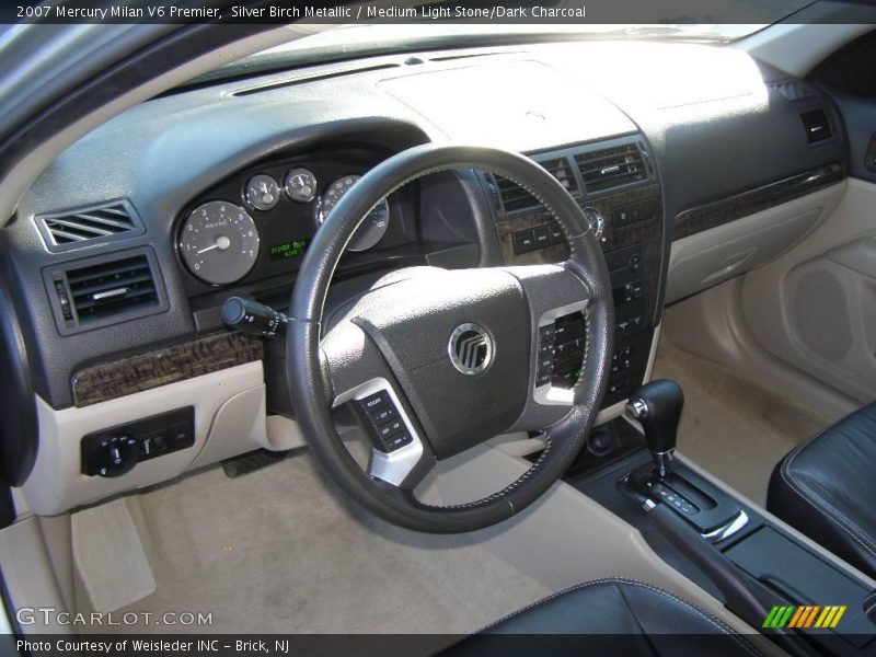 Silver Birch Metallic / Medium Light Stone/Dark Charcoal 2007 Mercury Milan V6 Premier