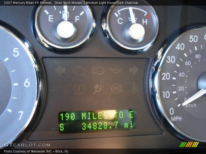 Silver Birch Metallic / Medium Light Stone/Dark Charcoal 2007 Mercury Milan V6 Premier