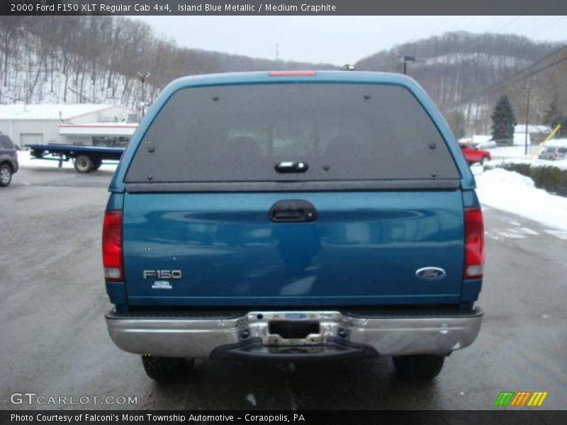 Island Blue Metallic / Medium Graphite 2000 Ford F150 XLT Regular Cab 4x4