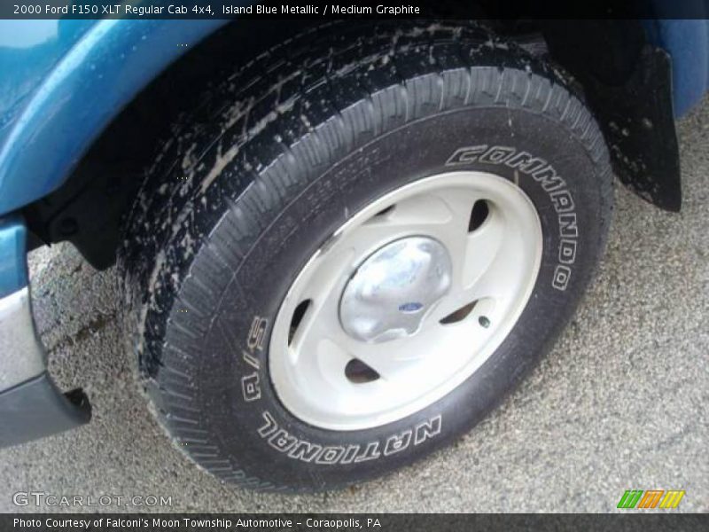 Island Blue Metallic / Medium Graphite 2000 Ford F150 XLT Regular Cab 4x4