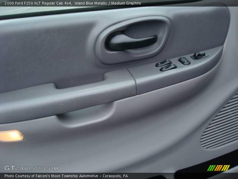 Island Blue Metallic / Medium Graphite 2000 Ford F150 XLT Regular Cab 4x4